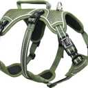 HEELE Dog Harness, Escape Proof Dog Harness, Release on Neck, No Pull Reflective Adjustable Vest with Durable Handle, Dog Harness for Outdoor Training Walking, Dog Harness for Small/Active Dogs, S