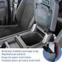 Center Console Organizer Compatible with 2020-2024 Land Rover Defender Armrest Storage Box and Armrest Hidden Tray Middle Console Organizer Interior Accessories-ONLY for Refrigerator