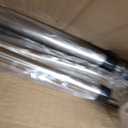 Brushed Nickel Double Curtain Rods - 84-120 Inch Wrap Around Design, 1-Inch Front & 5/8 Inch Back Rods for Room Darkening