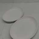 Sweese 2-Pack Porcelain Oval Serving Platters, White High-Grade Durable Professional, 14.5 Inch 2.0 Count