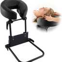 TOROKOM Adjustable Headrest Face Pillow Cradle, Massage Home Mattress Top Massage Kit Face Pillow Cradle & Face Cushion Support BracketBlack