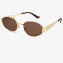 livho 2025 Trendy Oval Sunglasses - Stylish Polarized Shades for Everyday - Retro Metal Frames