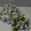 4 Pcs Purple Rose Candle Rings - Artificial Floral Wreaths with Eucalyptus Leaves Greenery Flower Wreaths for Pillar Farmhouse Wedding Centerpiece Party Home Decor