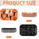 50Pcs Basketball Party Decorations 10" x 6.5" Sports Themed Paper Plates Disposable Orange and Black Sport Plates for Boys Men Basketball Birthday Party Supplies