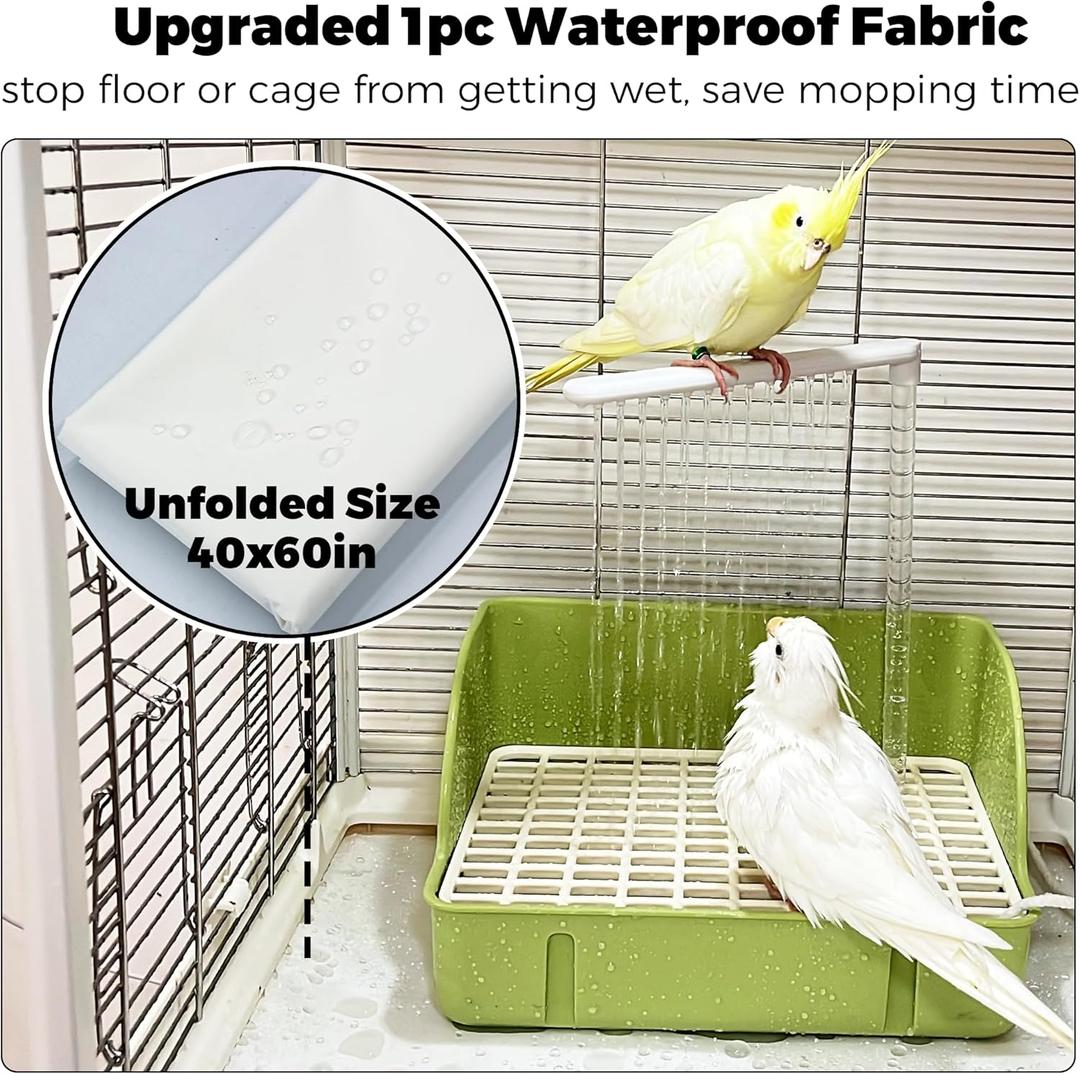 Parrot Bathtub with Pump,Large Automatic Bird Bath Shower