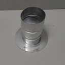 Hicarer Round Ducting Take Off Collar Galvanized Steel Metal Pipe Reducer Air Duct Adapter Connector for Grow Tent Bathroom Kitchen Ventilation Systems(1 Pcs,4 Inch)
