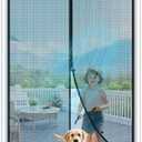 MAGZO Magnetic Screen Door Fit Door Size 30 x 80 Inch, Screen Size 32" x 81" Sturdy Magnet Middle Opening Screen Mesh