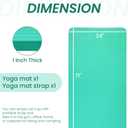 Signature Fitness Extra Thick High-Density Foam Yoga Mat Multiple Thicknesses (1/2" & 1") / Multiple Colors Double-Sided Non-Slip Surface with Carrying Strap for Pilates, Yoga & Home Workouts