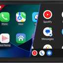 [Upgraded DSP] 7'' Double Din Car Stereo with Wireless Apple Carplay Android Auto, 240W Powerful Sound, FM/AM Radio, 7 Inch LCD Ultra HD Touchscreen, Bluetooth Handsfree, Waterproof Backup Camera, SWC