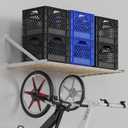 4 Feet Garage Shelving Wall,White Universal Garages Storage Kits,Garage Wall Mounted Shelving System for Garages/Laundry/Kitchen/Hut (4-ft Length X 20-in Depth)