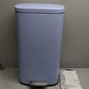 happimess HPM1011G Curtis 8-Gallon Step-Open Trash Can, Fingerprint Resistant, Modern, Minimalistic for Home, Kitchen, Laundry Room, Office, Bedroom, Bathroom, Tide Pool Blue