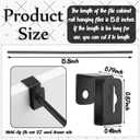 4 Set 12 Pcs Black Metal Hanging File Bracket Clips 8 Hanging Rail Clip 4 File Cabinet Rails Fits 1/2 Drawer Side Document Folder Frame Document Hangers for Cabinets Storage