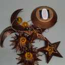 Tryme Solar Wind Chimes for Outside with Sun Moon Star Solar Hanging Lights Windchimes Outdoors Garden Decor Gifts for Mother, Grandma, Sister