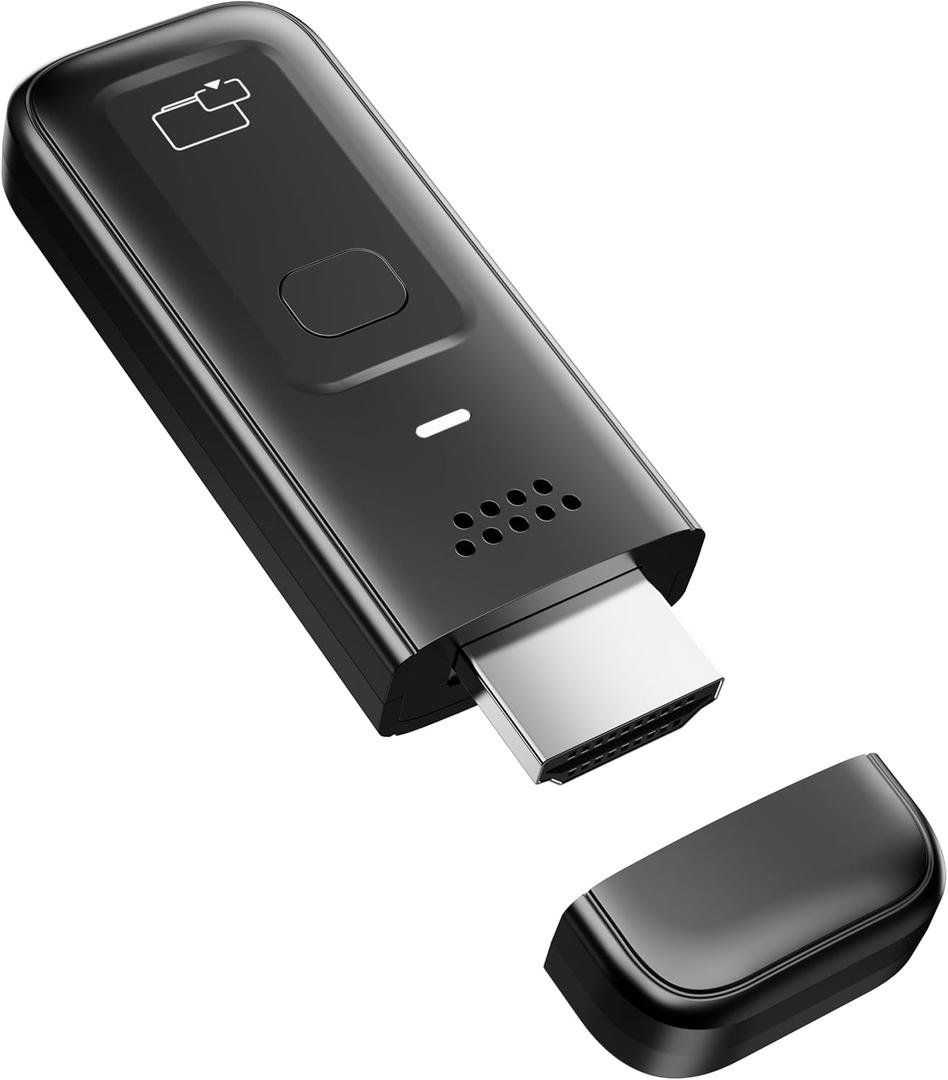 Wireless HDMI Display Dongle Adapter, 4K Decode & 1080P@60Hz Wireless Casting for iPhone/iPad/MacBook to TV/Monitor/Projector, Plug & Play Portable HDMI Extender Support AirPlay