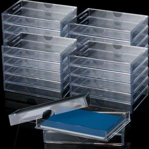 Zonon 12 Pieces Clear Deck Case, Card Organizer Compatible with MTG TCG Plastic Playing Card Case baseball Trading Deck Collection Box Holder for Game Cards Storage