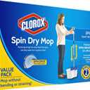 Clorox Microfiber Spin Dry Microfiber Mop and Bucket System, Blue/White