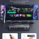 HDMI Switch 5 in 1 Out 4K@60Hz, GANA HDMI Splitter Switcher with Remote, Aluminum HDMI 2.0 Switch Box Hub for 3D, HDCP2.2, HDR, Compatible with Xbox, PS5/4/3,Fire Stick,Roku,Blu-Ray Player, Grey