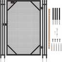 VEVOR Pool Fence Gate, 4 x 2.5 FT Pool Gate for Inground Pools, Pool Safety Fence Gate Kit with Stainless Steel Latch, Removable Pool Fencing, Easy DIY Installation