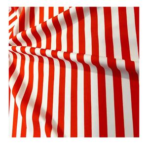 Generic Red and White Stripes Print Nylon Spandex Fabric 4 Way Stretch by Yard for Swimwear Dancewear Gymwear Sportwear Dress Skirt