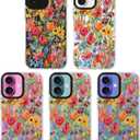 ChiCsFleur for iPhone 16 Case, TPU Phone case with Camera Protection for Women Girls Teens - Colorful Wildflower Butterfly Ladybug Natural Colorful Garden Floral Gift Sorority Aesthetic Unique (VibrantBloom)