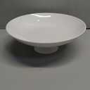 Kanwone Large Fruit Bowl for Kitchen Counter - Decorative Bowls for Home Dcor - Ceramic Fruit Bowl, Pedestal Bowl - Modern Key Bowl for Entryway Table - 11.5 Inches, White