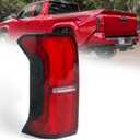 Huray Left Full LED Tail Light Assembly Fit for Toyota Tacoma 2024 2025, LH Taillight w/o Tailgate Switch OE Style Rear Brake Lamp w/Side Marker Light Replacement for 81560-AK050 Driver Side