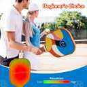 niupipo Pickleball Paddles Set of 2/4, USAPA Approved Lightweight Pickleball Rackets, Durable Fiberglass Surface with Polypropylene Honeycomb Core, Cushion Grip and Carry Bag (1. Yellow & White)