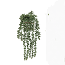 Fake Hanging Plants, 2pcs Artificial Potted Greenery Faux Eucalyptus Vine Fern and String of Pearls in Pot for Home Room Wall Shelf Patio Garden Indoor Outdoor Decor