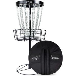 MVP Disc Sports Black Hole Pro HD 24-Chain Portable Disc Golf Basket with Transit Bag