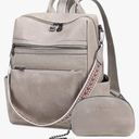 Leather Backpack Purse for Women Designer Ladies Shoulder Bag Fashion Faux Work Travel Handbags