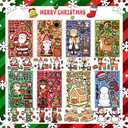 24 Sheets Christmas Stickers for Kids, Make a Face Sticker, Make Your Own Christmas Characters Mix and Match Stickers Santa Reindeer, Xmas Holiday Party Favor Supplies