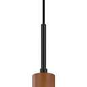 1 Light Hanging Kitchen Island Pendant Light 7.3" Clear Drum Seeded Glass Indoor Natural Wood Pendant Ceiling Light Fixtures,Black Brushed Bronze Finish Modern Farmhouse Dinning Over Sink