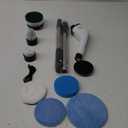 Leebein Electric Spin Scrubber, Cordless Cleaning Brush with 8 Replaceable Brush Heads, Tub and Floor Tile 360 Power Scrubber Dual Speed with Adjustable & Detachable Handle for Bathroom Kitchen Car (White)