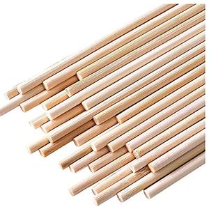 HOPELF 50PCS Bamboo Dowel Rods - 1/4 x 12 Inch, Assorted Hardwood Sticks for Crafts, Cake Dowels & DIY Projects