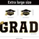 Tatuo 11 Pcs Graduation Yard Sign Decorations Congrats Graduation Lawn Signs 2026 Grad Yard Decor with 23 Stakes for Outdoor Grad Party(Black Gold,Simple Style)