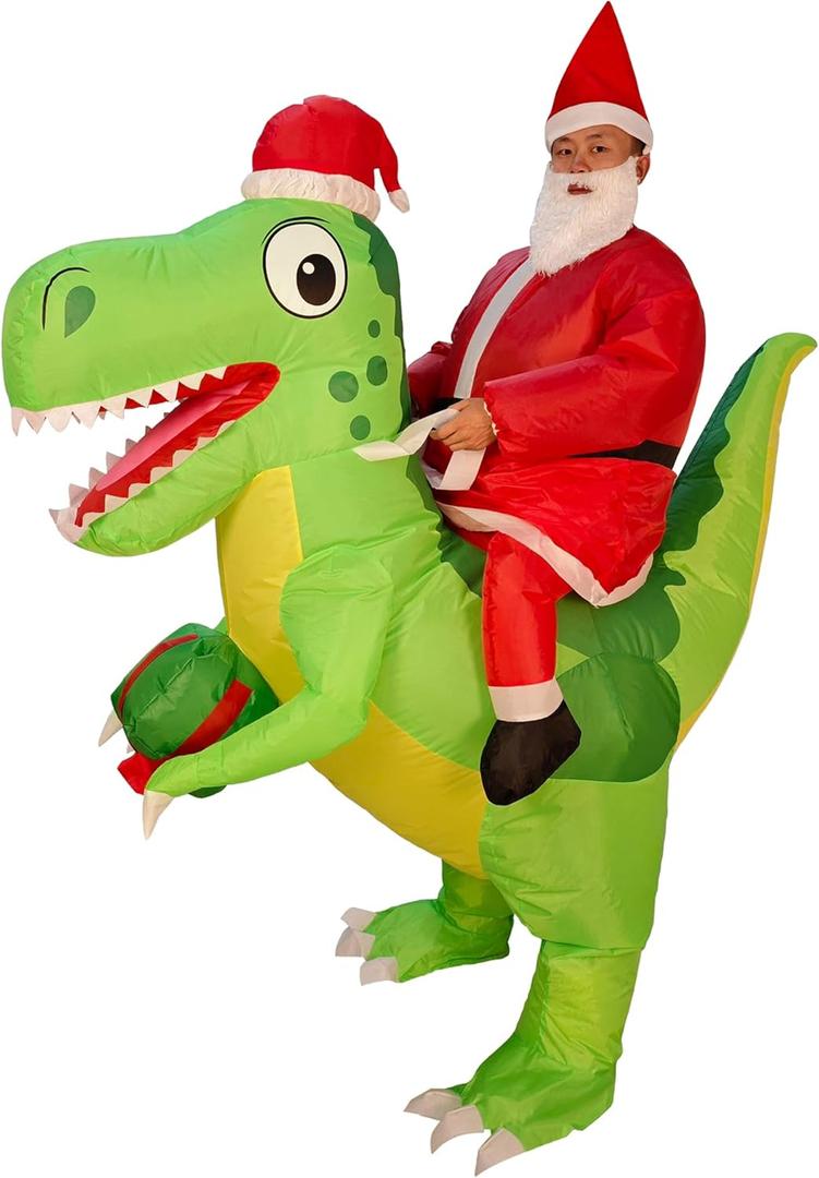 LUVSHINE Santa Costume Adult Funny Inflatable Christmas Costume for Chrismast Party (Santa-Adult)
