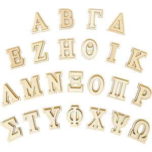 3 Inch 64 Pieces Unfinished Wooden Greek Letters Double-Layered Blank Wood Greek Alphabets for Paddles Crafts/Sorority/Fraternity/DIY Project/Learning/Wall Decor