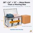 ClearSpace Oversized Moving Bags or Storage Bag – Large Moving Boxes with Backpack Straps, Zippers & Handles – Heavy-Duty Packing Bags for Moving, College Dorm, Christmas Decorations, 8 Pack