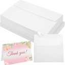 30 Set Watercolor Paper Cards with Envelopes, Adhesive Closure 4x6 Envelopes and Blank Cards, Foldable Blank Greeting Card, Wedding Card, Watercolor Paper for DIY Thank Notes Invitations (White)