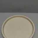OAKOA Beige Resin Decorative Trays for Decor - Coffee Table Decor Tray Ottoman Tray for Living Room - Nightstand Round Table Centerpiece for Candle