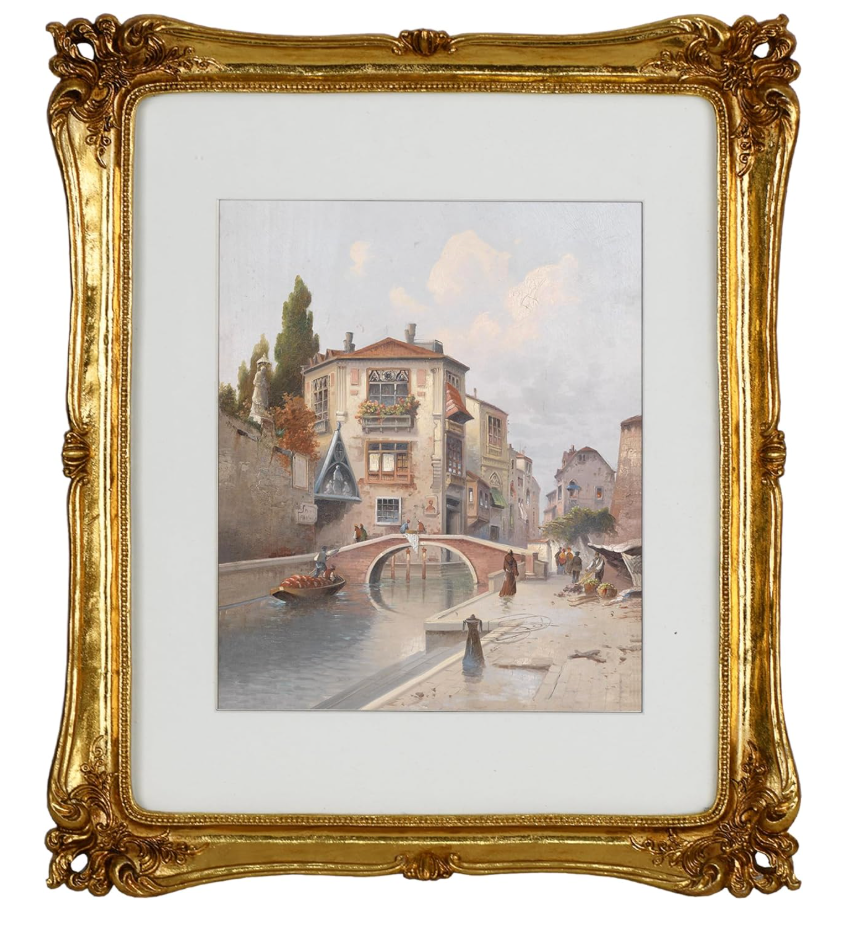 Funly mee Vintage 11x14 Picture Frame Antique Gold Photo Frame for Tabletop & Wall Mounted