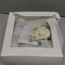 5 Pcs Baptism Candle Set for Boys Girls Included Catholic Devotional Candle with Flower, Baptism Towel, Rosary, Bible for Christenings Baptismal Party Favors(White)