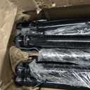 10 Pack Barbwire Arm Extensions for Chain Link Fence, 25" Barbed Wire Extend Arm for 1-3/8" to 1-5/8" Top Rail, Galvanized Steel Fence Extension with 4 Hooks, Black