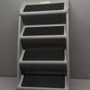 Dog Stairs - Pet Stairs with 4-Step Design for Beds, Couches, Cars - Pet Steps for Puppies, Kittens, and Small Pets by PETMAKER (Gray)