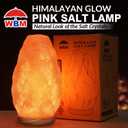 WBM Salt Lamp - USB Himalayan Salt Lamp with Touch Dimmer Control, Natural Pink Crystal, 5-7 lbs, Wooden Base, LED Bulb, Room Decor, Home Decor, Relaxation, Ambiance, Gift