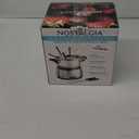 Nostalgia 6-Cup Electric Fondue Pot Set for Cheese & Chocolate - 6 Color-Coded Forks, Temperature Control - Stainless Steel Kitchen Gadgets and Appliances for Hors d'Oeuvres and More - Stainless Steel
