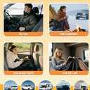 2 IN 1 Reversible Heated Car Blanket 57"x40" Heated Blanket 12V Electric Throw Temp Control Auto Off Portable Travel Blanket for Car Truck RV Van Vehicle Winter Outdoor Camping Road Trip Warmer