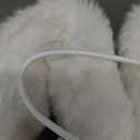 Womens Winter Boots Snow Boots For Women Black Mid Calf Platform Boots Warm Fur Fashion Slip On Boots (9, White)