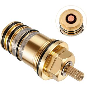 94282000 Thermostatic Cartridge Brass Version  3/4" Compatible with Hansgrohe 94282000 for Ecostat Showers, Two-Hole & Three-Hole Thermostatic Tub Fillers, Replaces Plastic Version