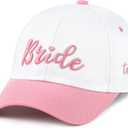 Etercycle Bride to Be Hat, Bridal Baseball Hat Adjustable Canvas Trucker Cap Bachelorette Party Wedding Decorations